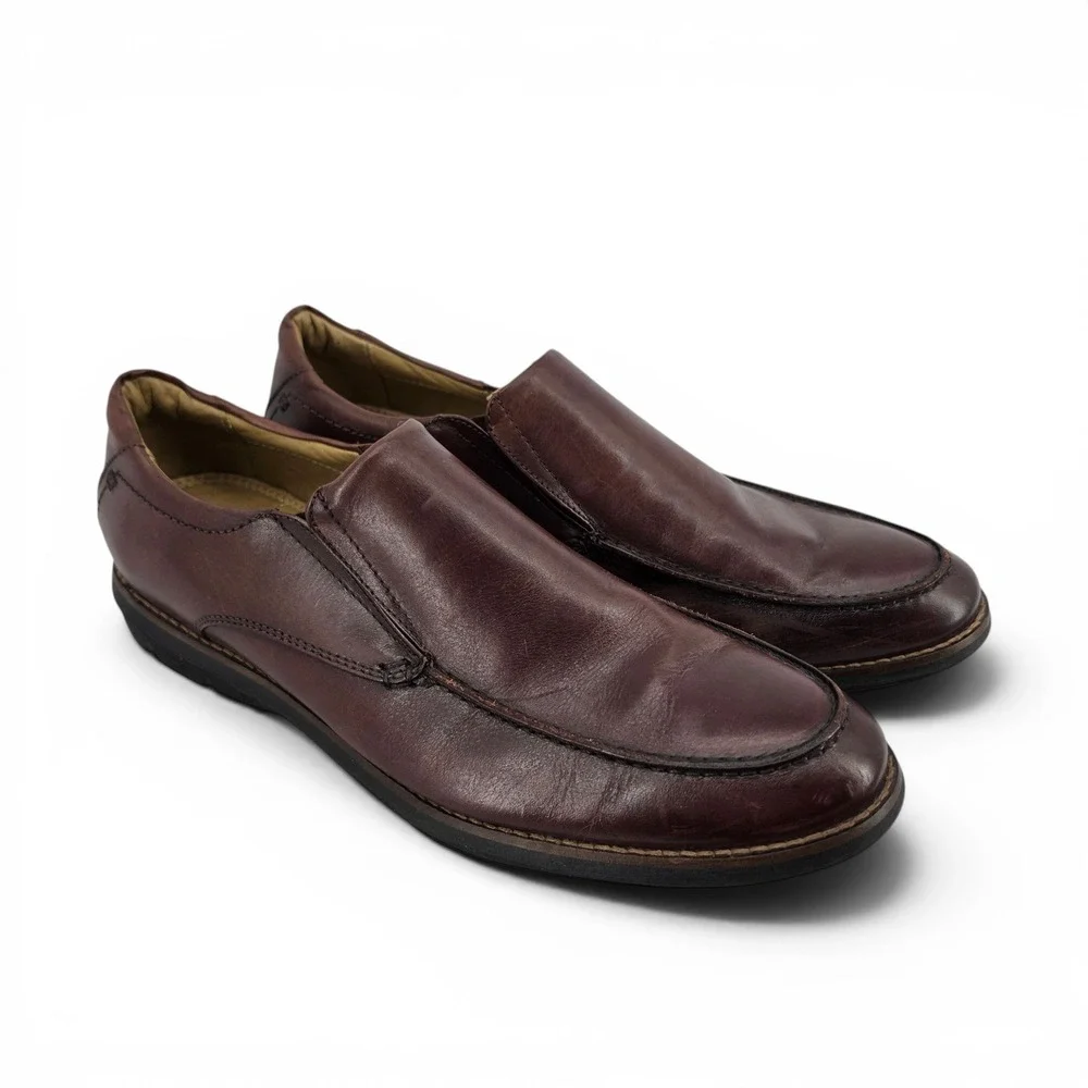 DeLaRentis American Classic Mens 10 Brown Leather Slip On Loafers Brazil